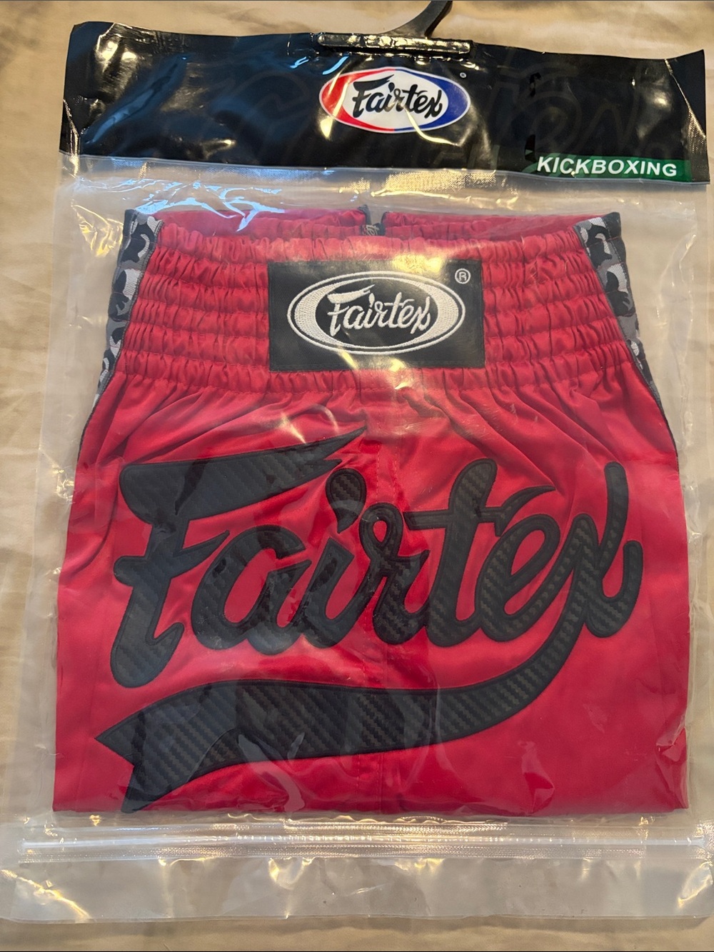 Fairtex Red Kickboxing Shorts - Training Gear - Adult Size M